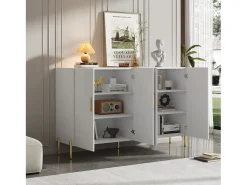 Aparador 160x35x100cm - 4 puertas - tablero de partículas - Blanco