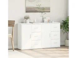 Aparadores 2 piezas blanco 60x31x70 cm madera de ingeniería