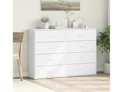 Aparadores 2 piezas blanco 60x31x84 cm madera de ingeniería