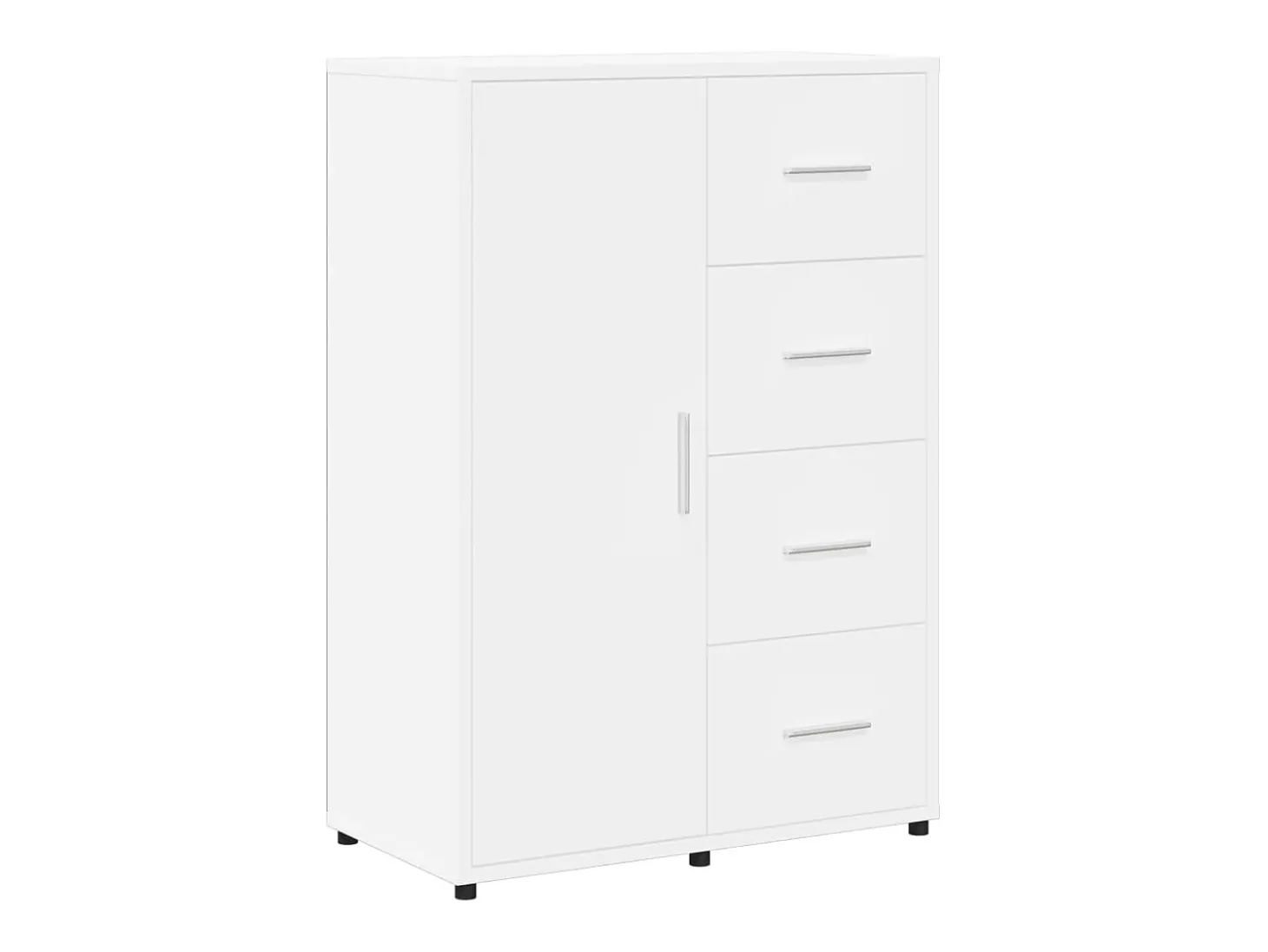 Aparadores 2 piezas blanco 60x31x84 cm madera de ingeniería