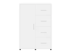 Aparadores 2 piezas blanco 60x31x84 cm madera de ingeniería