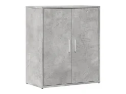 Aparadores 2 piezas gris hormigón 60x31x70 cm madera de ingeniería