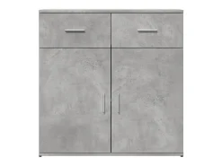 Aparadores 2 piezas gris hormigón 79x38x80 cm madera de ingeniería