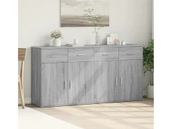 Aparadores 2 piezas gris sonoma 79x38x80 cm madera de ingeniería