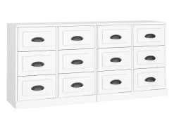Aparadores 2 piezas madera contrachapada blanco ES49425