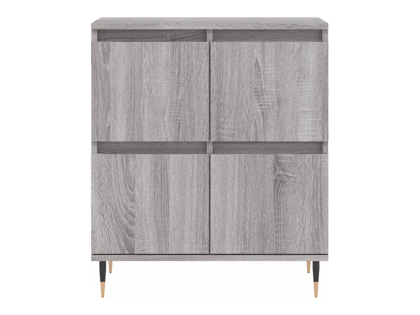Aparadores 2 piezas madera contrachapada gris Sonoma