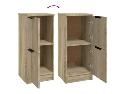 Aparadores 2 piezas Roble Sonoma 30x30x70 cm Madera de ingeniería
