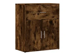 Aparadores 2 piezas roble ahumado 60x31x70 cm madera de ingeniería