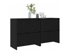 Aparadores 2 piezas Roble negro 70 x 41 x 75 cm Madera de ingeniería