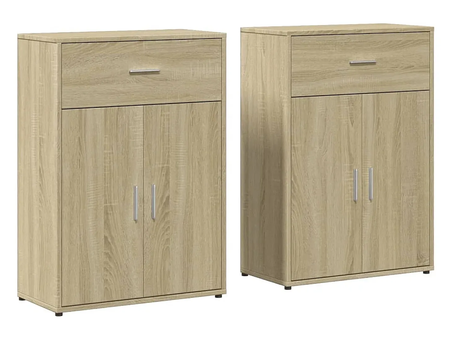 Aparadores 2 piezas roble sonoma 60x30x84 cm madera de ingeniería