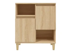 Aparadores 2 piezas roble sonoma 60x35x70 cm madera de ingeniería