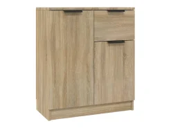 Aparadores 2 piezas Roble Sonoma 60x30x70 cm Madera de ingeniería