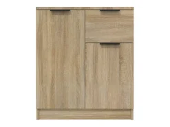 Aparadores 2 piezas Roble Sonoma 60x30x70 cm Madera de ingeniería
