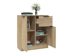Aparadores 2 piezas Roble Sonoma 60x30x70 cm Madera de ingeniería