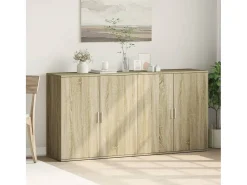 Aparadores 2 piezas roble sonoma 79x38x80 cm madera de ingeniería
