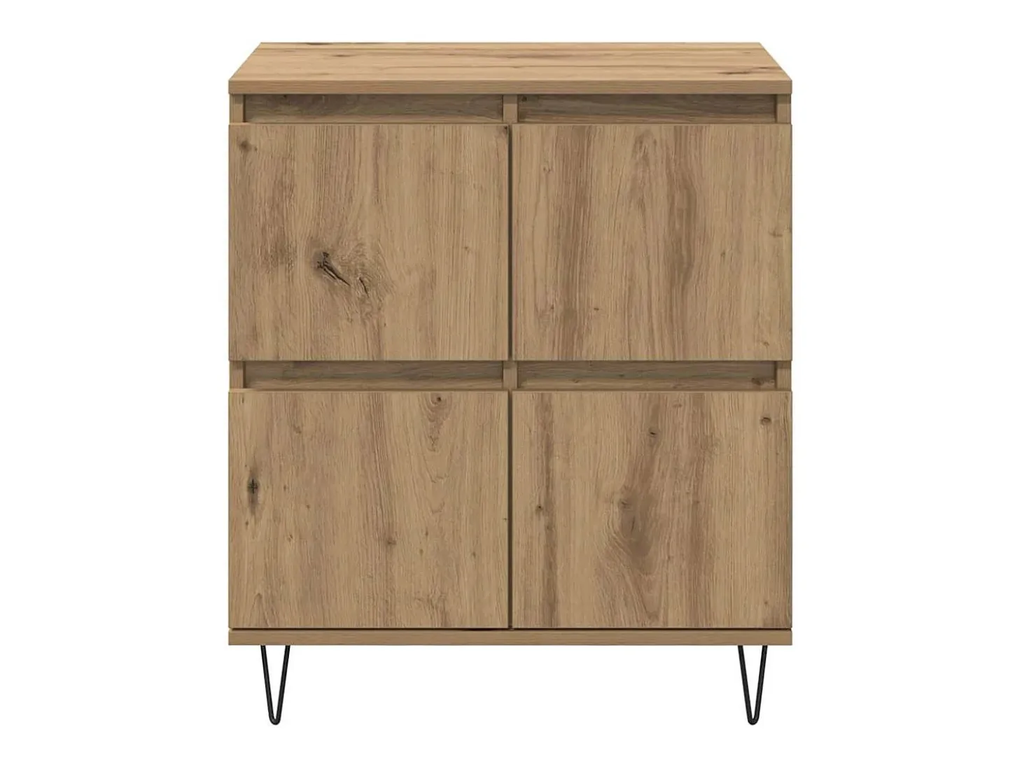 Aparadores 2 piezas roble artesanal 120x35x70 cm