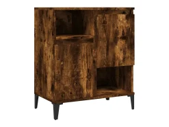 Aparadores 2 uds madera contrachapada roble ahumado 60x35x70 cm ES37490