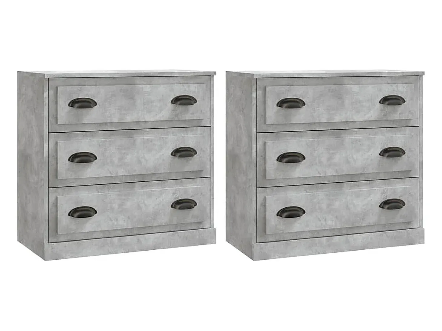 Aparadores 2 uds madera contrachapada gris hormigón