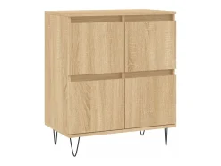 Aparadores 2 uds madera contrachapada color roble sonoma