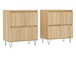 Aparadores 2 uds madera contrachapada color roble sonoma