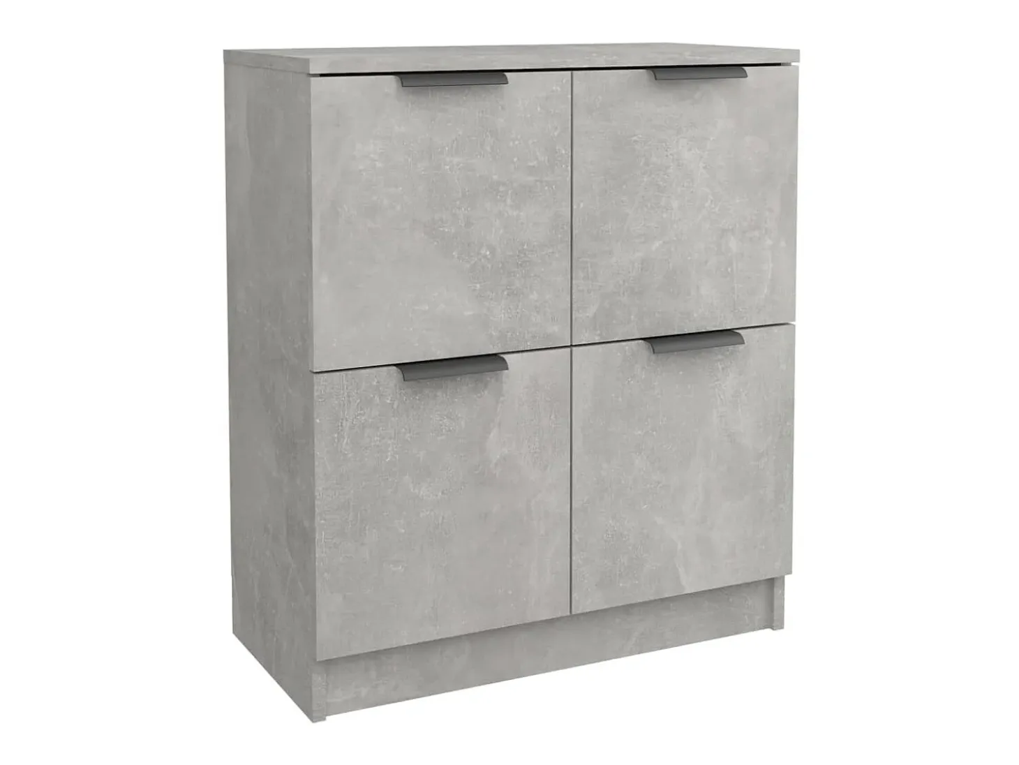 Aparadores 2 uds madera contrachapada gris hormigón 60x30x70 cm ES82167