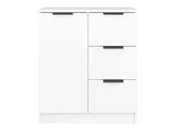 Aparadores 2 uds madera contrachapada blanco 60x30x70 cm ES37097