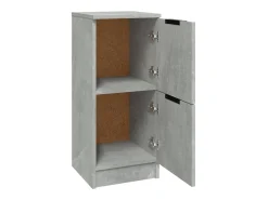 Aparadores 2 uds madera contrachapada gris hormigón 30x30x70 cm