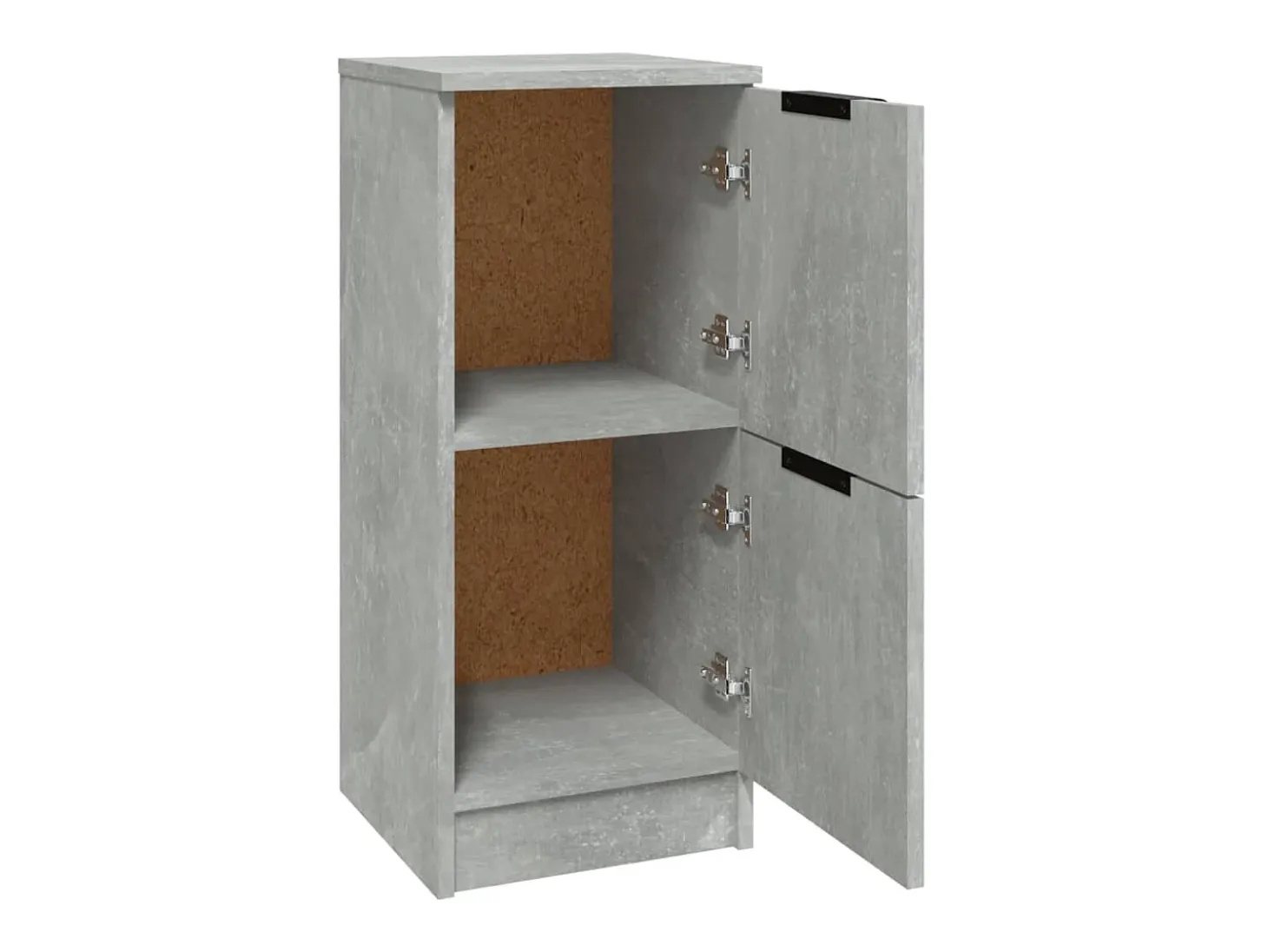 Aparadores 2 uds madera contrachapada gris hormigón 30x30x70 cm
