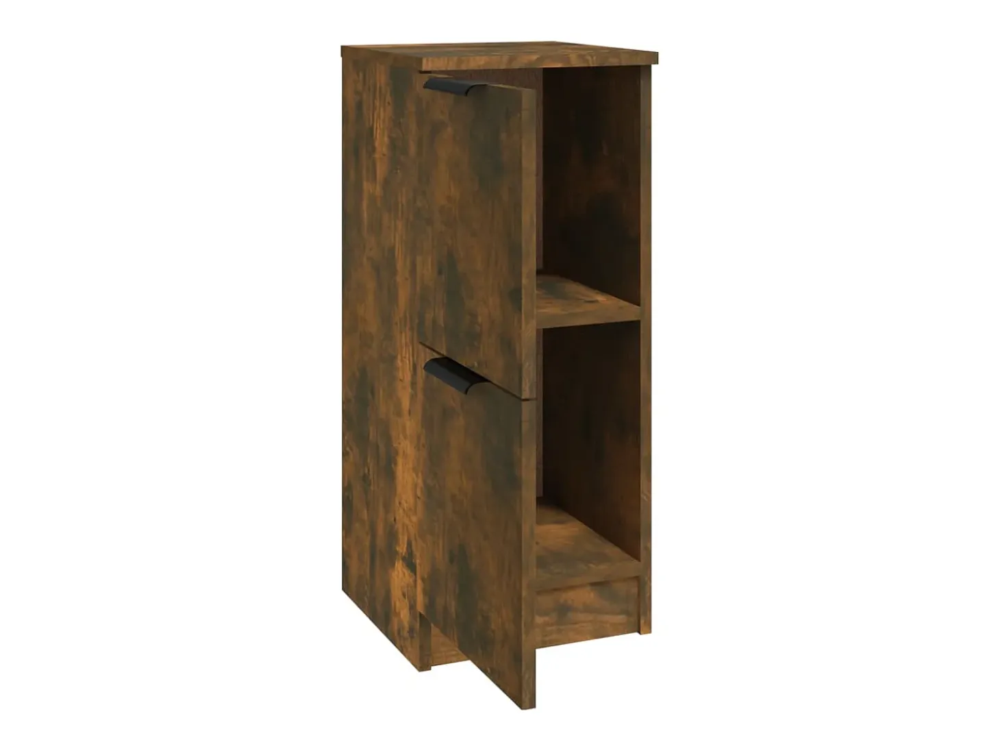 Aparadores 2 uds madera contrachapada roble ahumado 30x30x70 cm