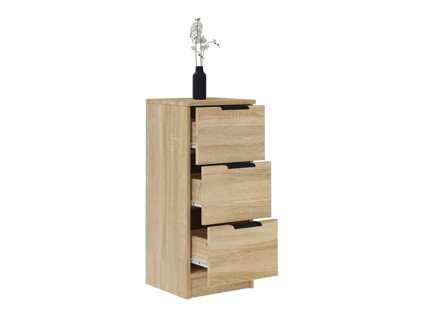 Aparadores 2 uds madera contrachapada roble Sonoma 30x30x70 cm ES51538