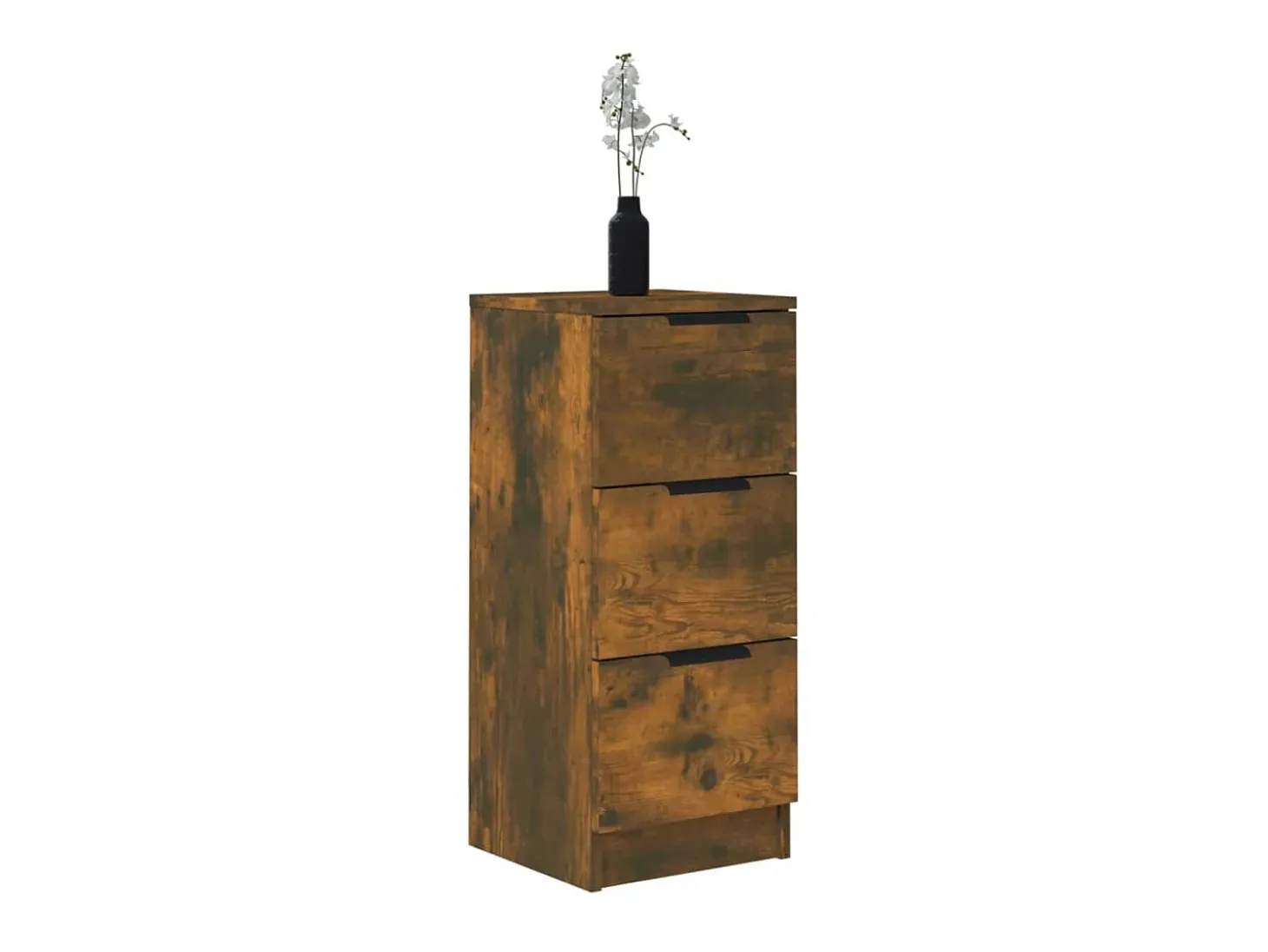 Aparadores 2 uds madera contrachapada roble ahumado 30x30x70 cm ES85257