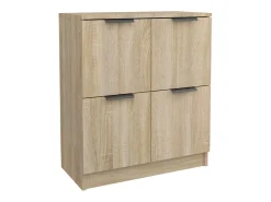 Aparadores 2 uds madera contrachapada roble Sonoma 60x30x70 cm ES84991