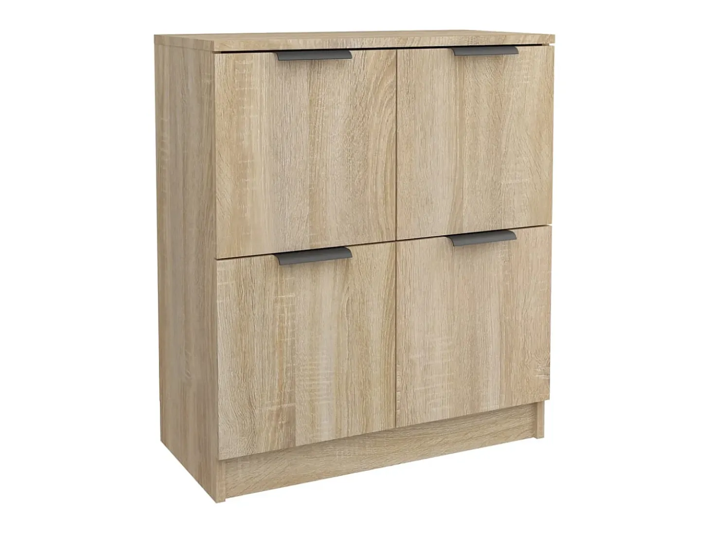 Aparadores 2 uds madera contrachapada roble Sonoma 60x30x70 cm ES84991