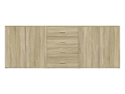 Aparadores 3 uds madera contrachapada color roble sonoma