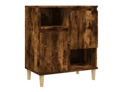 Aparadores 3 uds madera contrachapada roble ahumado 60x35x70 cm ES76318