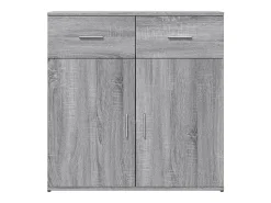 Aparadores 2 uds madera de ingeniería gris Sonoma 79x38x80 cm