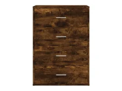 Aparadores 2 uds madera de ingeniería roble ahumado 60x31x84 cm ES360959
