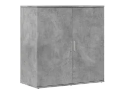 Aparadores 2 uds madera de ingeniería gris hormigón 79x38x80 cm