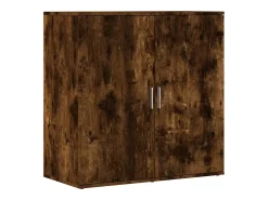 Aparadores 2 uds madera de ingeniería roble ahumado 79x38x80 cm