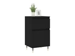 Aparadores 2 uds madera de ingeniería negro 40x35x70 cm ES26864