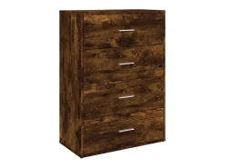 Aparadores 2 uds madera de ingeniería roble ahumado 60x31x84 cm