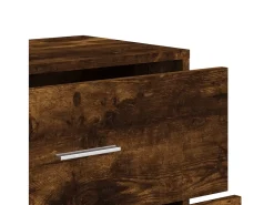 Aparadores 2 uds madera de ingeniería roble ahumado 60x31x84 cm