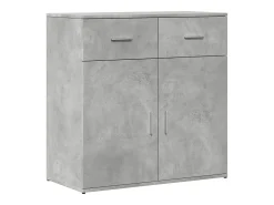 Aparadores 2 uds madera de ingeniería gris hormigón 79x38x80 cm ES479821