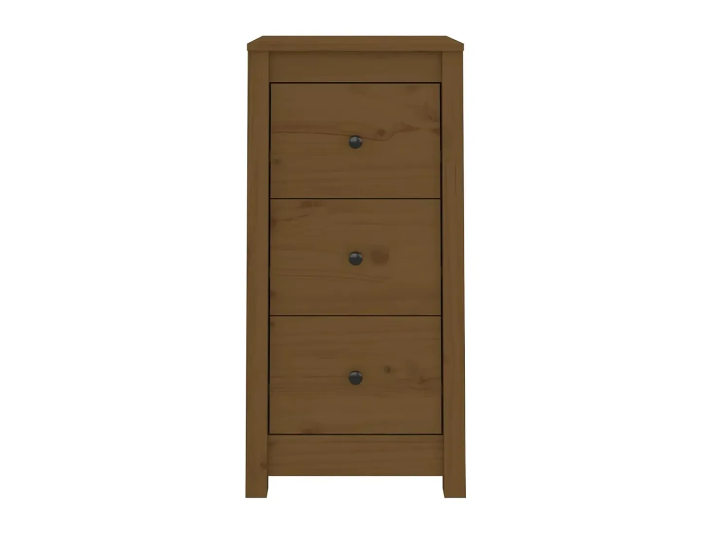 Aparadores 2 uds madera maciza de pino marrón miel 40x35x80 cm ES12407