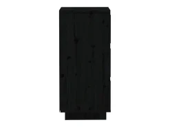 Aparadores 2 uds Negro 32x34x75 cm Madera maciza de pino