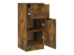 Aparadores 2 uds Roble ahumado 30x30x70 cm Madera de ingeniería