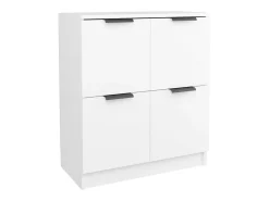 Aparadores 2 unidades madera contrachapada blanco 60x30x70 cm