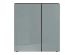 Arcón de dos puertas TESSA en grafito y gris plateado