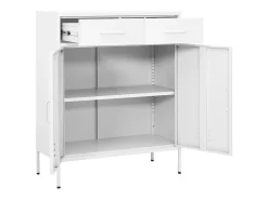 Armario almacenamiento acero blanco 80x35x101,5 cm ES689961