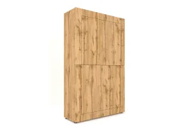 Armario alto 4 puertas 100x35x165 cm Elios roble natural